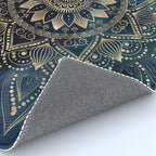 Elegant Gold Mandala Blue Galaxy Rug Gallery Image 4