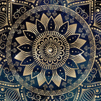 Elegant Gold Mandala Blue Galaxy Coffee Mug Gallery Image 2