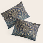 Elegant Gold Mandala Blue Galaxy Pillow Sham Gallery Image 3