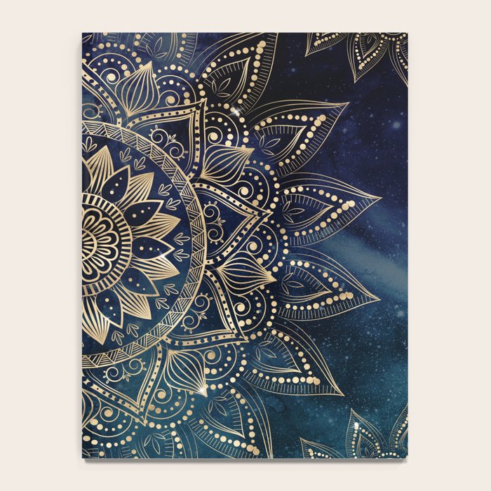 Elegant Gold Mandala Blue Galaxy Notebook Gallery Image 4