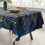 Elegant Gold Mandala Blue Galaxy Tablecloth Gallery Image 3