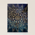 Elegant Gold Mandala Blue Galaxy Stationery Card Gallery Image 2