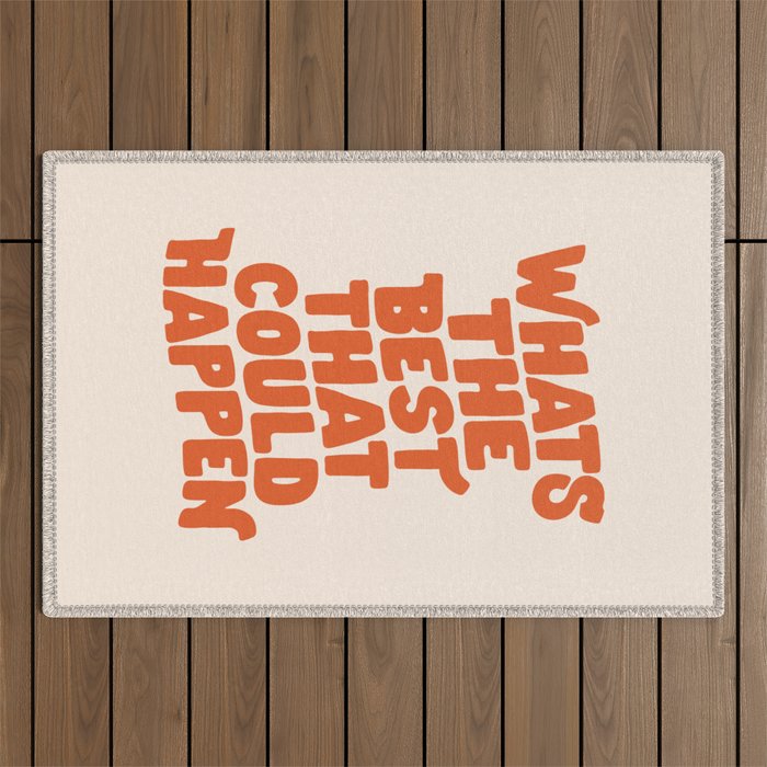 Whats The Best That Could Happen in Peach Fuzz Outdoor Rug Gallery Image 1