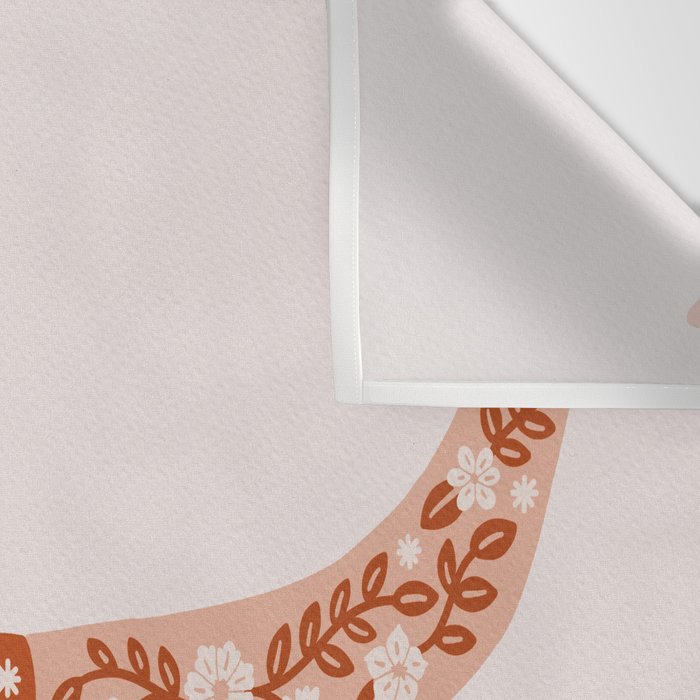 Floral Longhorn â Burnt Orange Wall Tapestry Gallery Image 3