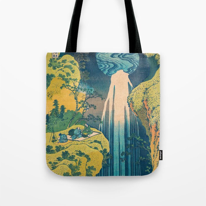 Amida Falls by Katsushika Hokusai Tote Bag Gallery Image 1