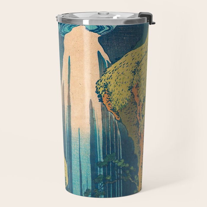 Amida Falls by Katsushika Hokusai Travel Mug Gallery Image 2