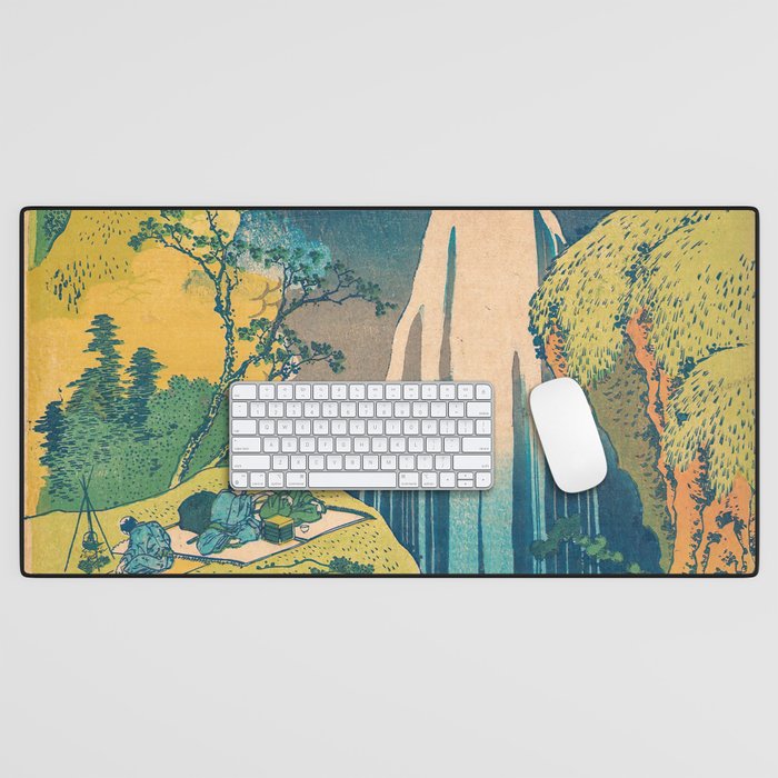 Amida Falls by Katsushika Hokusai Desk Mat Gallery Image 1