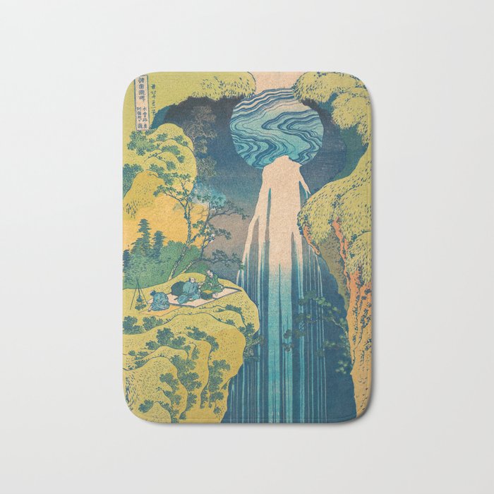 Amida Falls by Katsushika Hokusai Bath Mat Gallery Image 1