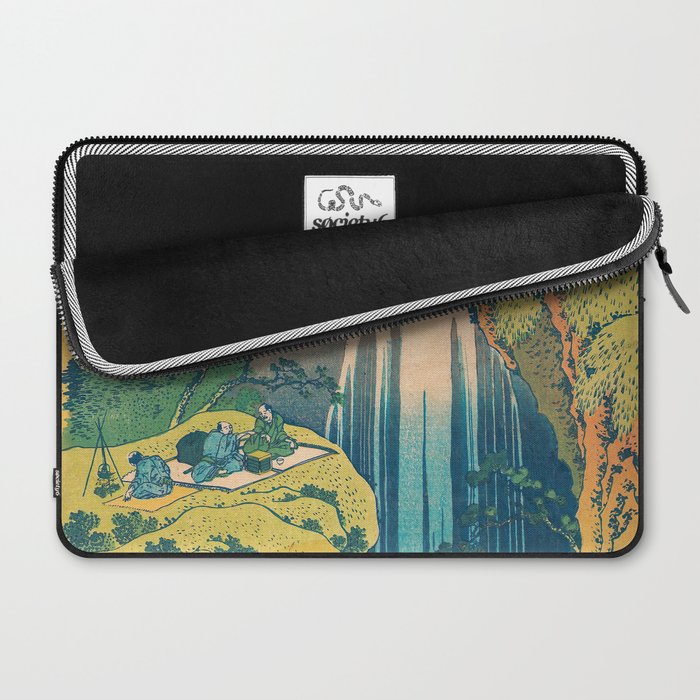 Amida Falls by Katsushika Hokusai Laptop Sleeve Gallery Image 2