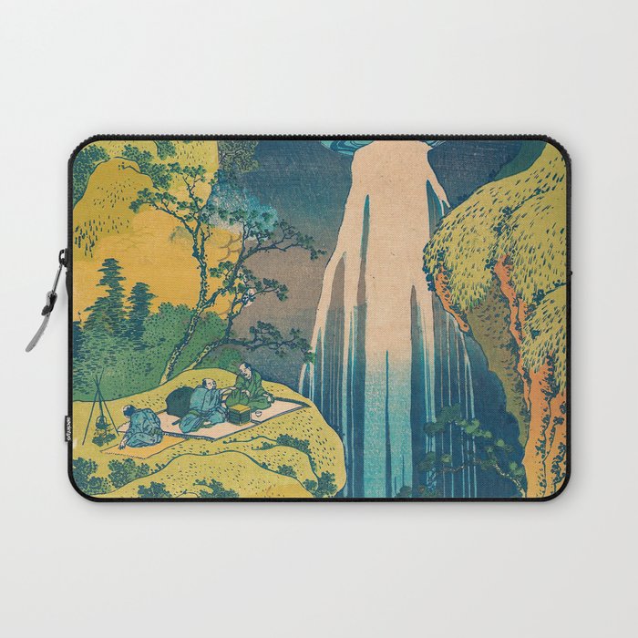 Amida Falls by Katsushika Hokusai Laptop Sleeve Gallery Image 1