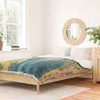 Amida Falls by Katsushika Hokusai Duvet Cover Gallery Image 2