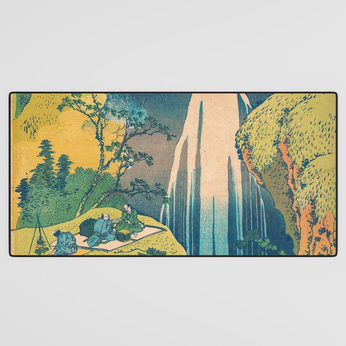 Amida Falls by Katsushika Hokusai Desk Mat Gallery Image 3