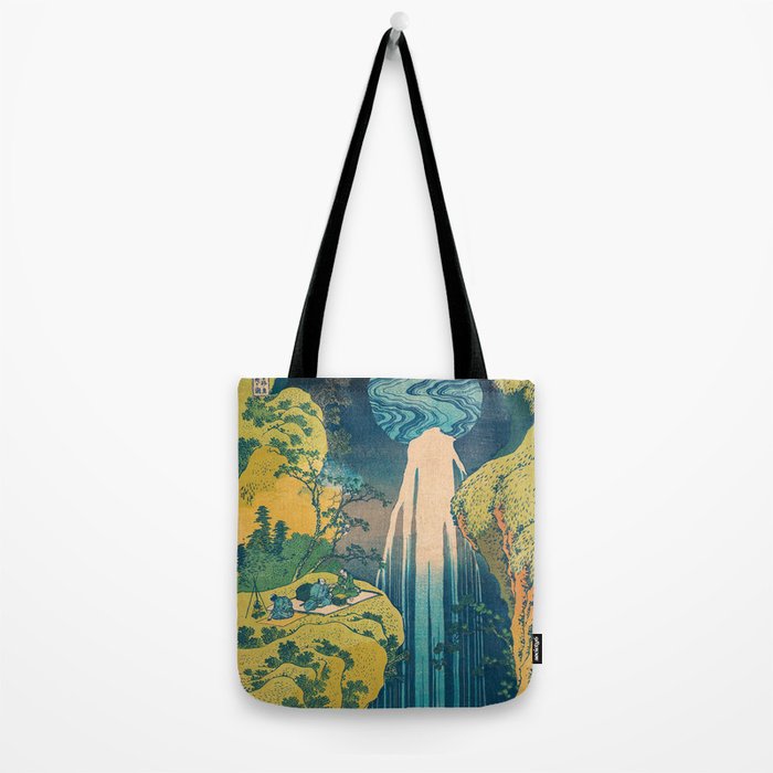 Amida Falls by Katsushika Hokusai Tote Bag Gallery Image 2