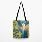 Amida Falls by Katsushika Hokusai Tote Bag Gallery Image 2
