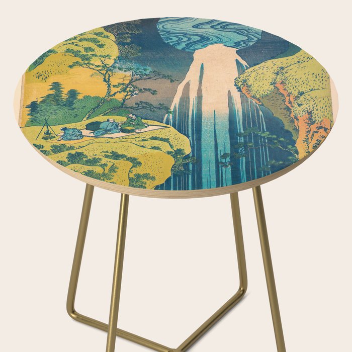 Amida Falls by Katsushika Hokusai Side Table Gallery Image 2