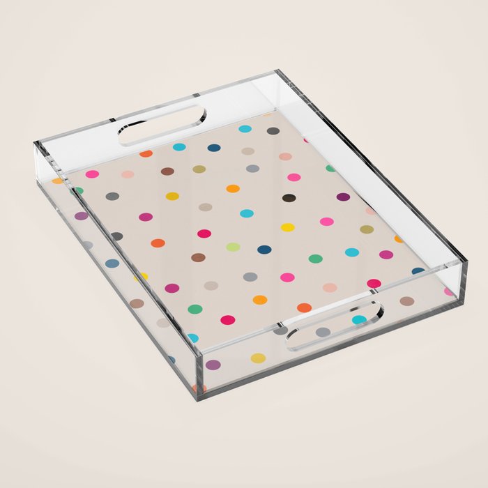 vintage dots 35 Acrylic Tray Gallery Image 1
