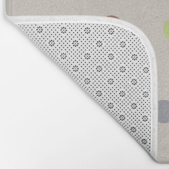 vintage dots 35 Bath Mat Gallery Image 2