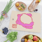 Pink Grumpy Frog Cutting Board Gallery Image 2