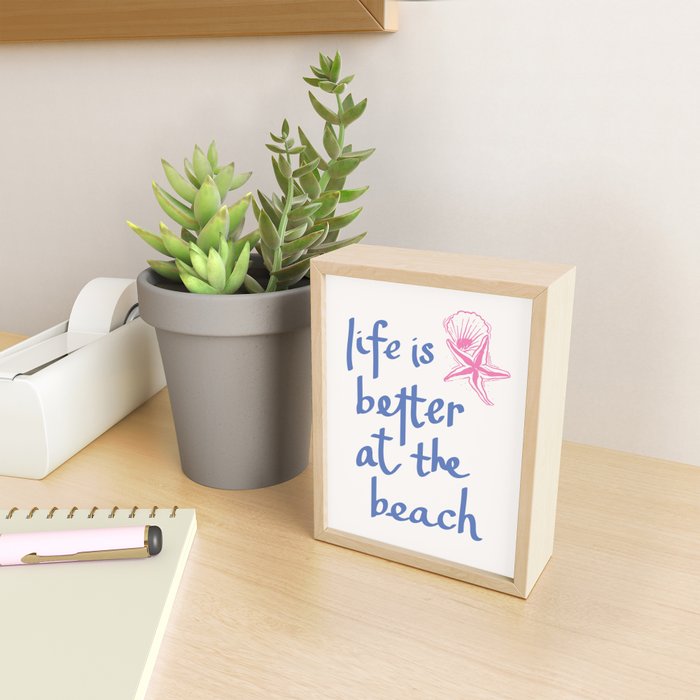 Life is Better at the Beach Mini Art Print Gallery Image 2