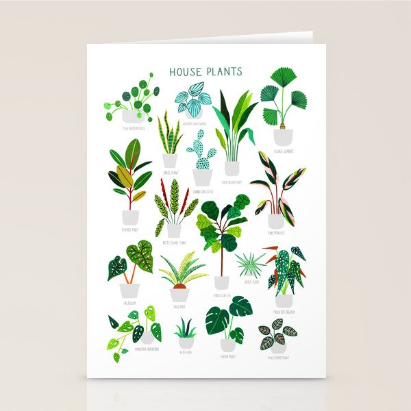 House Plants  Stationery Card Gallery Image 1