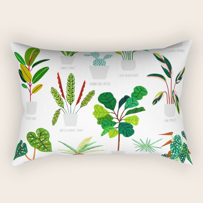 House Plants  Rectangular Pillow Gallery Image 1