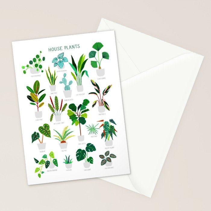 House Plants  Stationery Card Gallery Image 2
