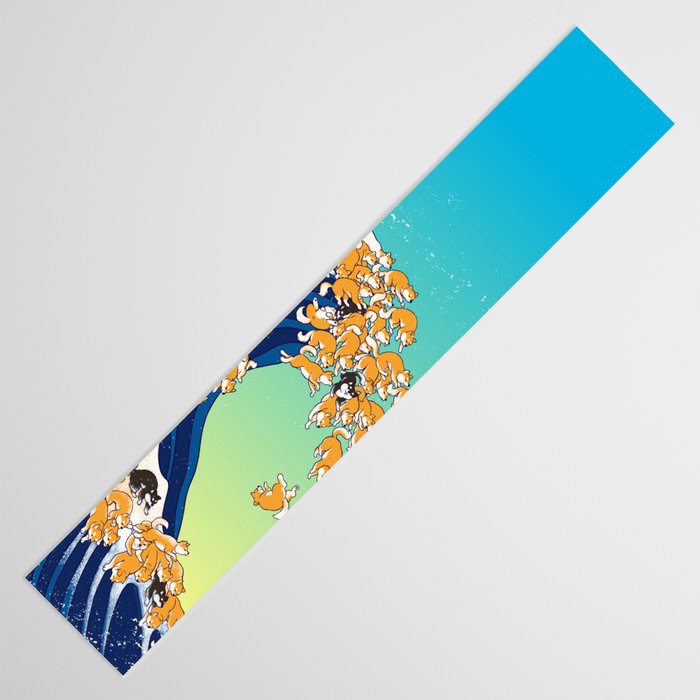 Shiba Inu in Great Wave Table Runner Gallery Image 3