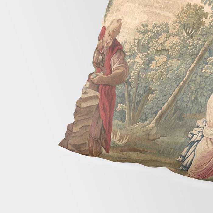 Antique 18th Century Chinoiserie Aubusson Tapestry Francois Boucher Pillow Sham Gallery Image 4