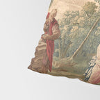 Antique 18th Century Chinoiserie Aubusson Tapestry Francois Boucher Pillow Sham Gallery Image 4