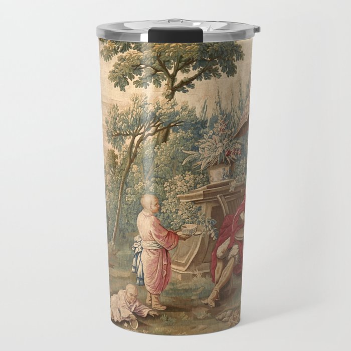 Antique 18th Century Chinoiserie Aubusson Tapestry Francois Boucher Travel Mug Gallery Image 1