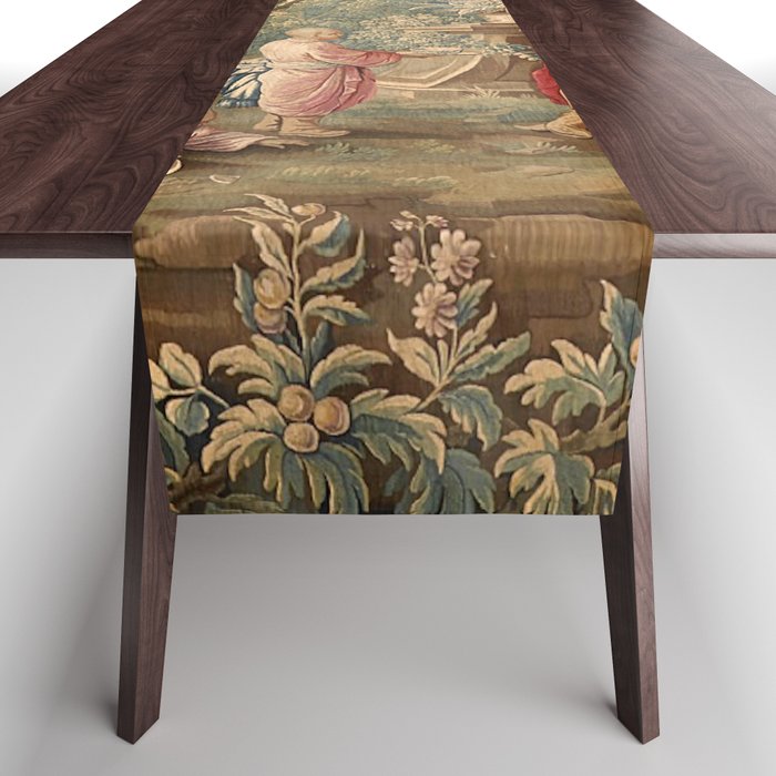 Antique 18th Century Chinoiserie Aubusson Tapestry Francois Boucher Table Runner Gallery Image 1