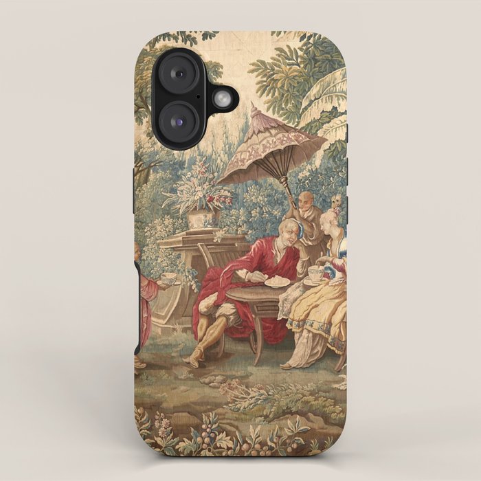 Antique 18th Century Chinoiserie Aubusson Tapestry Francois Boucher iPhone Case Gallery Image 1
