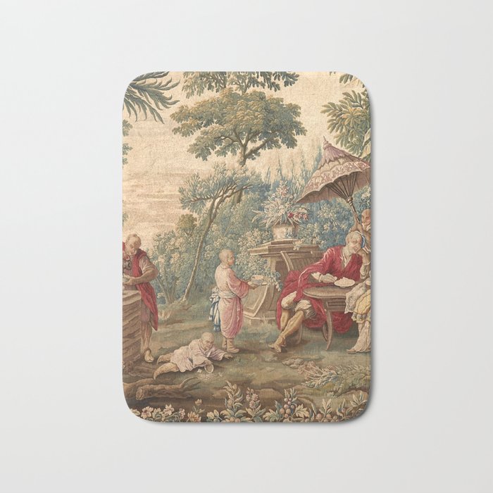 Antique 18th Century Chinoiserie Aubusson Tapestry Francois Boucher Bath Mat Gallery Image 1