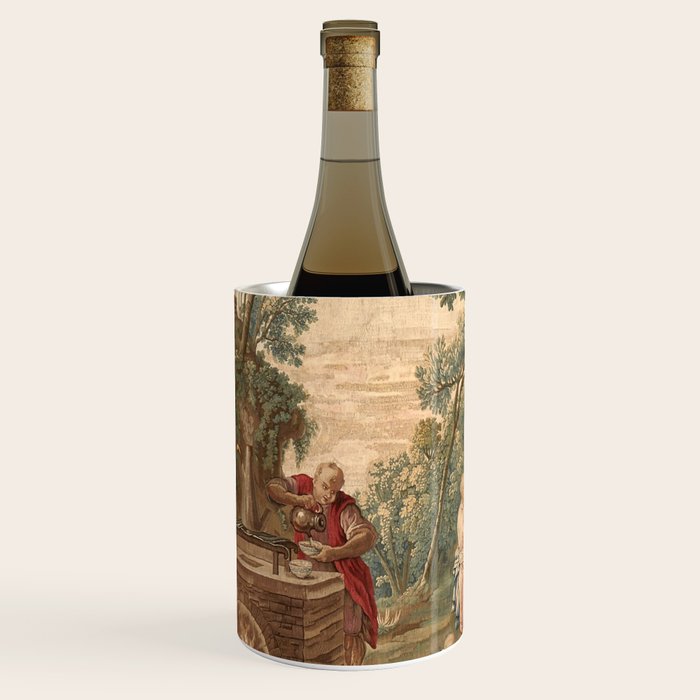 Antique 18th Century Chinoiserie Aubusson Tapestry Francois Boucher Wine Chiller Gallery Image 2