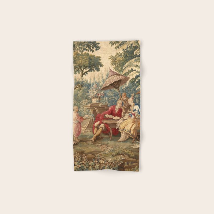 Antique 18th Century Chinoiserie Aubusson Tapestry Francois Boucher Bath Towel Gallery Image 1