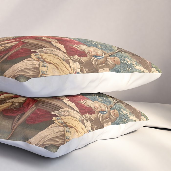 Antique 18th Century Chinoiserie Aubusson Tapestry Francois Boucher Pillow Sham Gallery Image 3