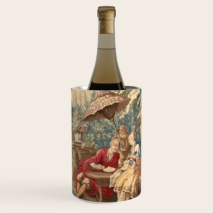 Antique 18th Century Chinoiserie Aubusson Tapestry Francois Boucher Wine Chiller Gallery Image 3