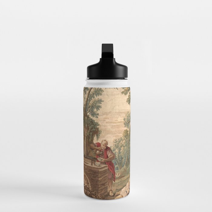 Antique 18th Century Chinoiserie Aubusson Tapestry Francois Boucher Water Bottle Gallery Image 3