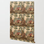Antique 18th Century Chinoiserie Aubusson Tapestry Francois Boucher Wallpaper Gallery Image 2
