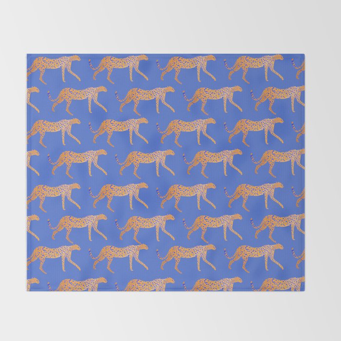 Leopard - Orange Throw Blanket Gallery Image 2
