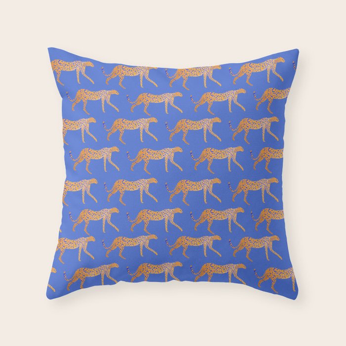 Leopard - Orange Throw Pillow Gallery Image 6