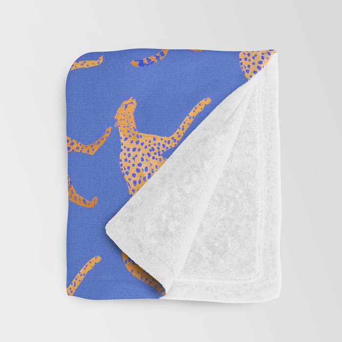 Leopard - Orange Throw Blanket Gallery Image 3