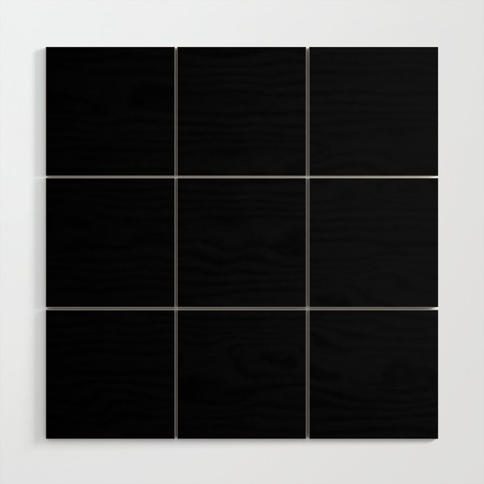 Solid Black Wood Wall Art Gallery Image 1