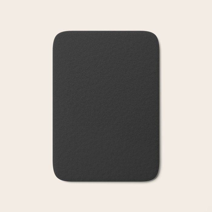 Solid Black Bath Mat Gallery Image 1