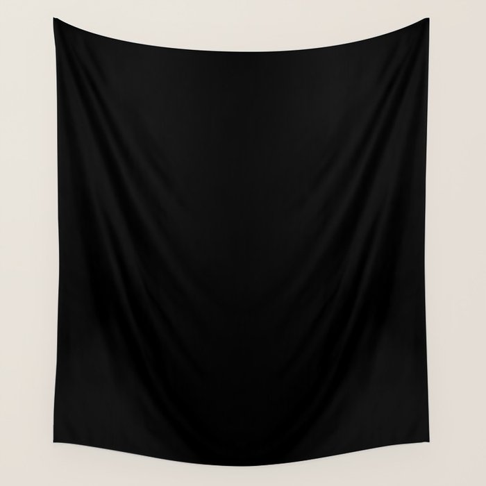 Solid Black Wall Tapestry Gallery Image 1