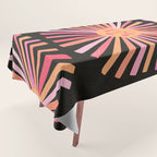 Sunshine - Pink on Charcoal Tablecloth Gallery Image 1