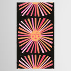 Sunshine - Pink on Charcoal Tablecloth Gallery Image 2