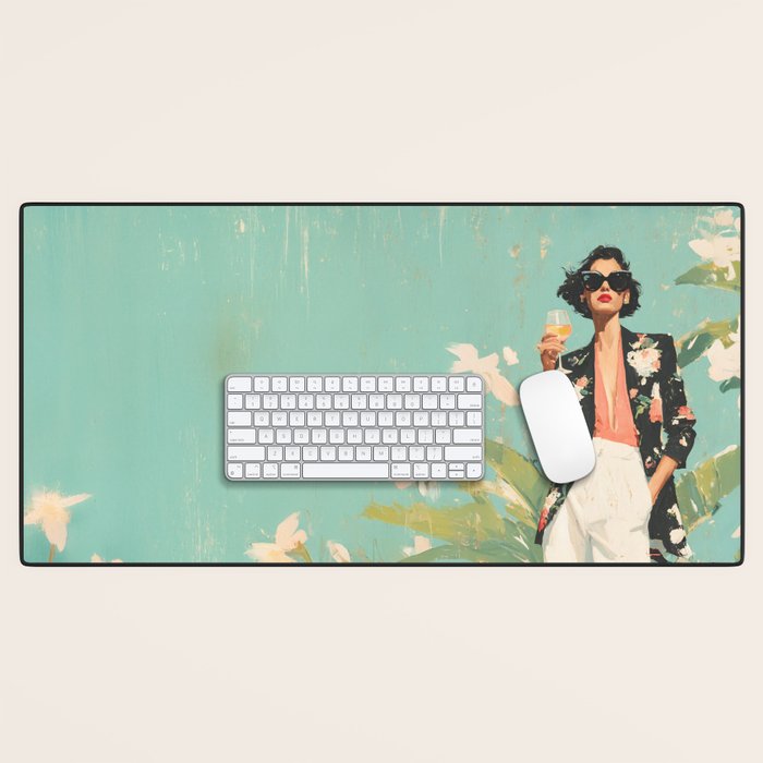 Chic Summer Elegance Desk Mat Gallery Image 1