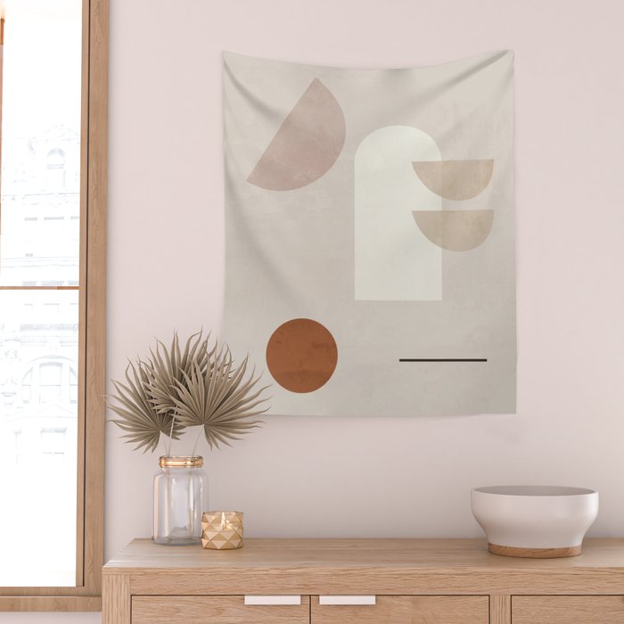 Abstract Minimal Shapes 21 Wall Tapestry Gallery Image 2