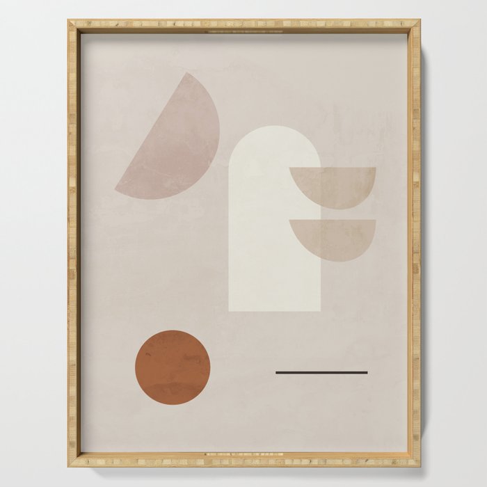 Abstract Minimal Shapes 21 Serving Tray Gallery Image 1